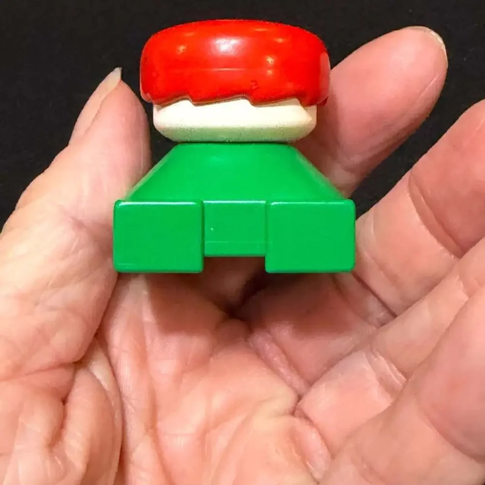 LEGO Duplo Vintage Clown Figure with Green 2x2 Square Base